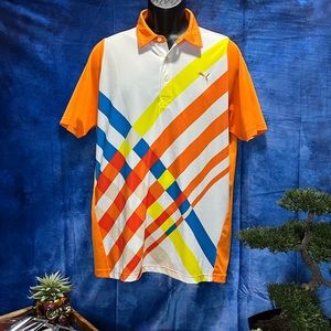 Puma golf ⛳️ polo with crazy graphics bright design size medium
